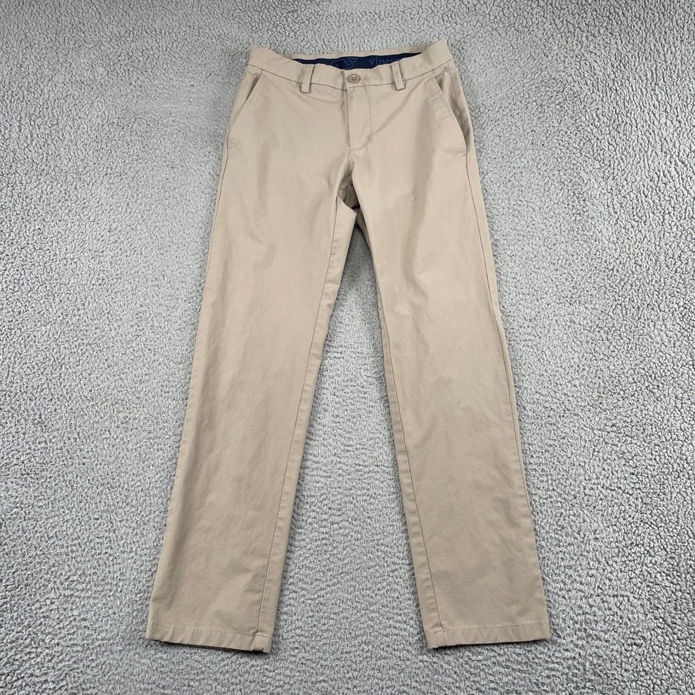 Vineyard Vines Pants Mens 28x30 Tan Performance Chino Straight Leg Stretch Khaki
